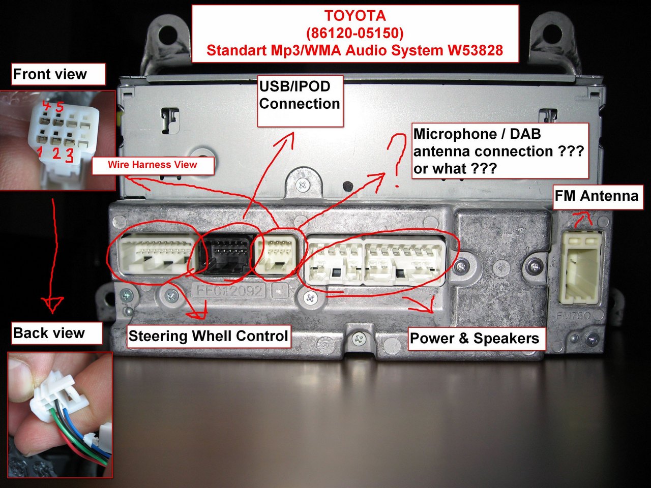 Upgrade Avensis T27 Standart Audio To Premium... Nearly ... 2010 toyota tundra wiring harness 