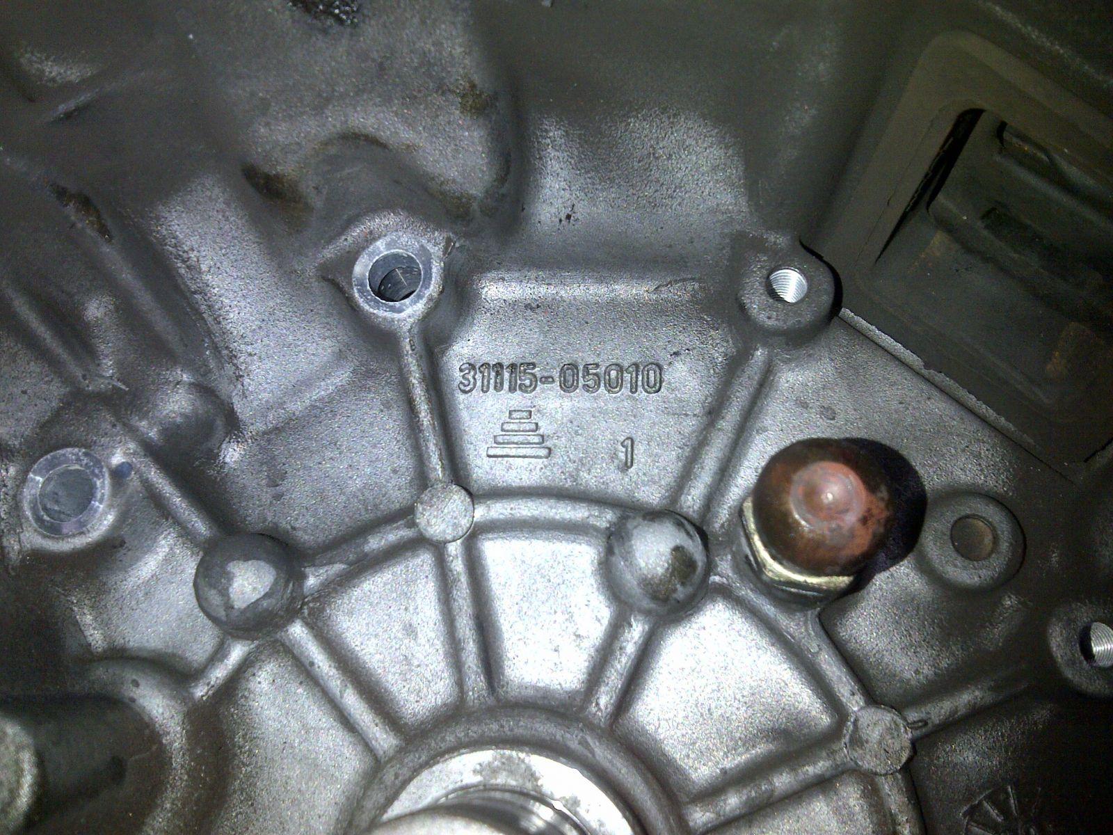Avensis 53 plate 1.8VVTi gearbox damage T25