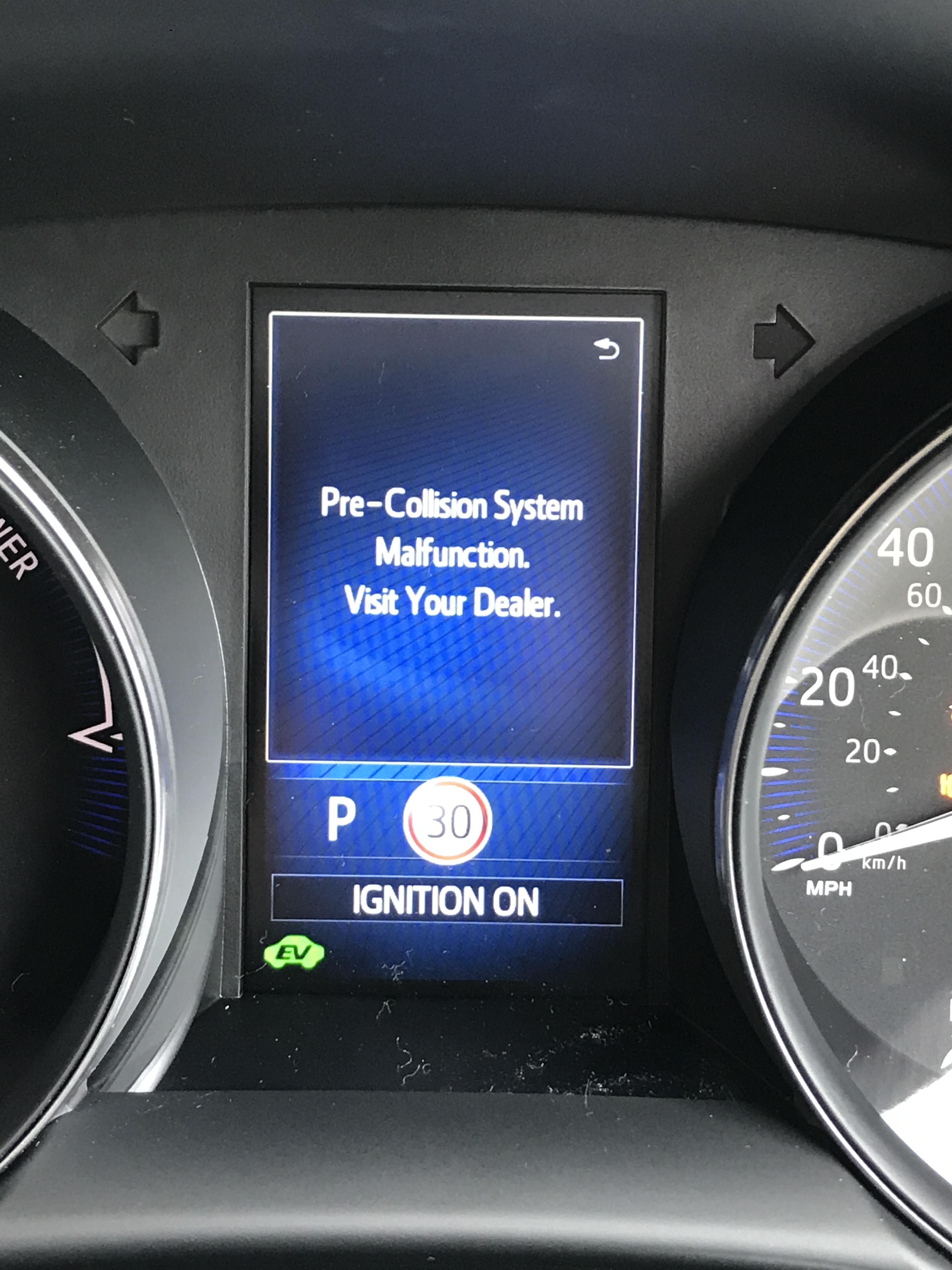 2017 Toyota Corolla Pre Collision System Malfunction
