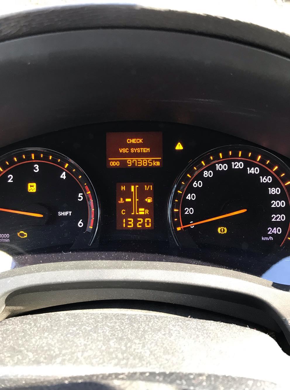 Avensis Engine Warning Lights