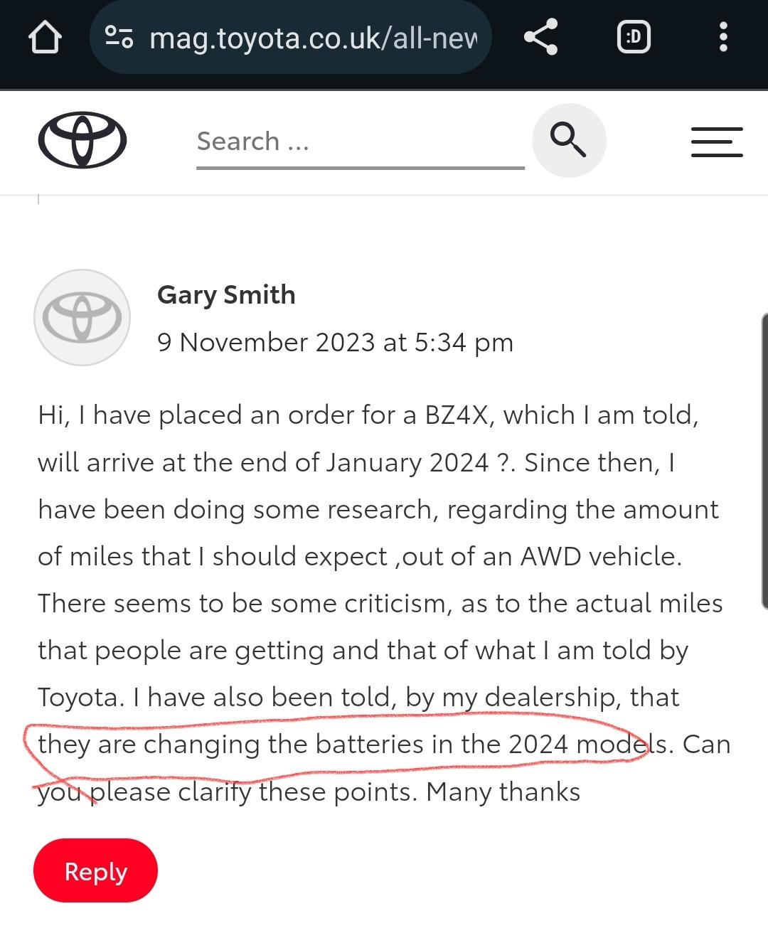 Toyota Is Changing The Batteries In The 2024 Models Toyota BZ4X   Screenshot 20231125 225536 Chrome .8e5bfa0a6fa6f03677ed8226b243c17a 